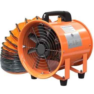Imagem de HYITCL Ventilador utilitário de 30 cm Ventilador de exaustão portátil industrial de 2300 CFM com mangueira de duto de 16,4 m, ventilador de extração e ventilação de alta velocidade de 3420 r/min