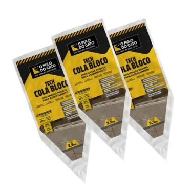 Imagem de Super Cola Tijolos E Blocos Ceramica Concreto Kit 3 unidades Pulo Do G