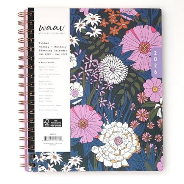 Imagem de Blue Sky Calendário semanal e mensal WAAV 2026, janeiro de 2026 a dezembro de 2026, 17,8 cm x 23 cm, capa flexível, encadernação de fio duplo durável, abas laminadas, bolso de armazenamento, Bailey