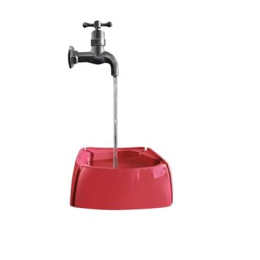 Imagem de Bebedouro Para Gato Cachorro Torneira Mágica Fonte De Água 1,8 Litros Bivolt Mec Pet (Vermelho, Médio)
