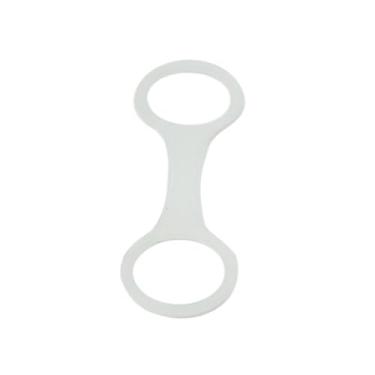 Imagem de MotiveTech Clipe de Fixação de Tubo para Snorkel de Mergulho, Macio, Equipamento, Trava de Silicone para Snorkel, Branco, Tamanho real