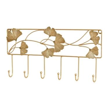 Imagem de MotiveTech Gancho de Parede Decorativo Fácil de Instalar Organizador de Parede Cabideiro Cabide para Quarto Dormitório Sala de Estar Escritório, Ganchos Quadrados 6, Tamanho real