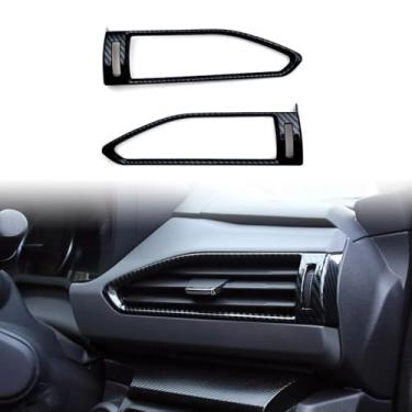Imagem de TENWIND Console central de carro 2 lados saída de ar, capa de tomada de ar condicionado compatível com acessórios Subaru Crosstrek 2024-2025+ (fibra de carbono)