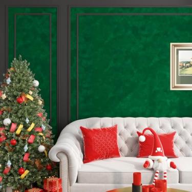 Imagem de ReWallpaper Papel de parede autoadesivo verde esmeralda verde esmeralda 76 cm x 16 m papel de parede autoadesivo moderno verde escuro papel de contato decorativo amigável para paredes quartos sala de