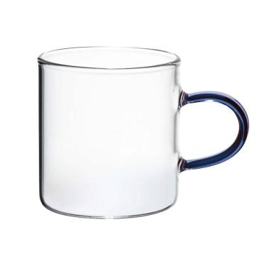 Imagem de Caneca Vidro Boro Com Alça Azul 100 Ml Mimo Style Tc22124