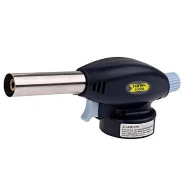 Imagem de Maçarico Culinário Gourmet Portátil Com Regulagem Fertak, Preto