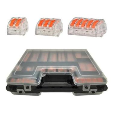Imagem de Caixa Kit Conector Emenda Com Alavanca Borne Fios - 200Peças - Decorar