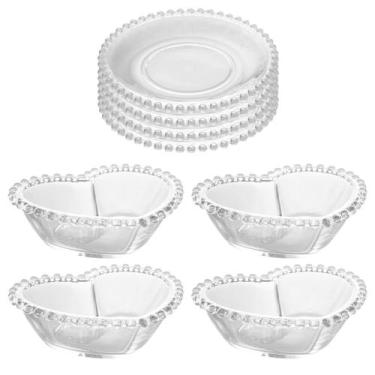 Imagem de Conjunto Pratos Pearl 20cm + Tigelas Coração Pearl Romantico - Wolff, 