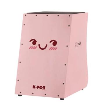 Imagem de Cajon FSA Instrumento de Percussão Profissional Feito à Mão - Graves Profundos, Som de Caixa Nítido, Madeira Brasileira, Design Ergonômico de Inclinação K-POP ROSA