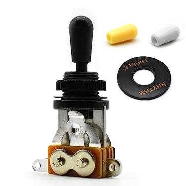Imagem de SoulDiM 3 Way Electric Guitar Toggle Switch Pickup Selector for Gibson Epiphone Les Paul Electric Guitar with Switch Knob Washer
