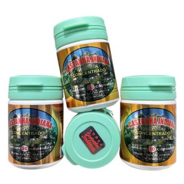 Imagem de KIT 3 Castanha Indiana Concentrado, 90 Cápsulas, Suplemento Natural