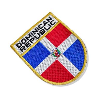 Imagem de BP0145E-001 Bandeira República Dominicana Patch Bordado 6,8x8,0cm - BR