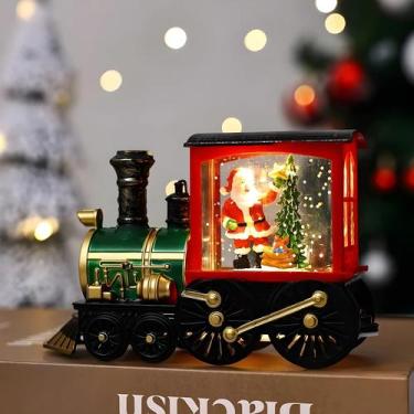 Imagem de Enfeites de Trem de Natal para Crianças - Bola de Cristal com Iluminaç