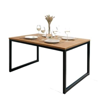 Imagem de Mesa de Jantar Estilo Indústrial Estrutura de Metal 120x80 cm (MEL)