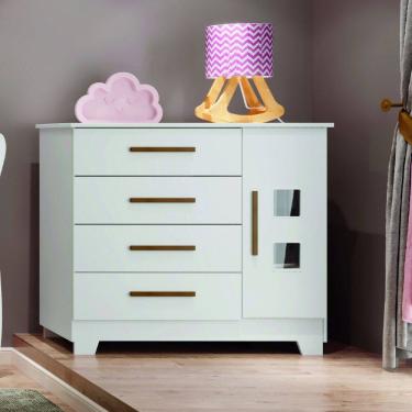 Imagem de Cômoda 4 Gavetas 1 Porta Fly Tigus Baby