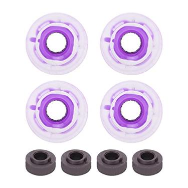 Imagem de GLOGLOW Rodas de skate flash de alta elasticidade 78A para iniciantes jogarem skate, longboard ou cruiser para uma experiência de pilotagem mais confortável, enchimento de poliuretano para velocidade