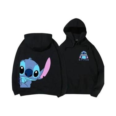 Imagem de Moletom Unissex Disney Stitch Angel Monster Com Capuz E Bolso Para Mul