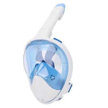 Imagem de RiToEasysports Máscara de Snorkel de Face Completa, Tecnologia de Topo Seco, Vista Panorâmica de 180 °, de Ajuste Ergonômico Com Construção de Silicone Líquido para Adultos e Adolescentes (S m)