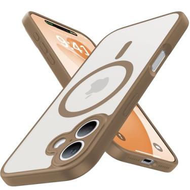 Imagem de Maozis Capa magnética à prova de choque para BC, [proteção total da câmera] [compatível com Magsafe] [Antiderrapante] [Proteção Mil-Grade] Capa de telefone fina anti-amarela translúcida fosca para BC