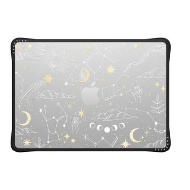 Imagem de CASETiFY Capa Impact MacBook Air de 13,5 polegadas (M2-M4) [cantos acolchoados de impacto/resistente a arranhões/aderência antiderrapante] - Observação de estrelas - Preto transparente