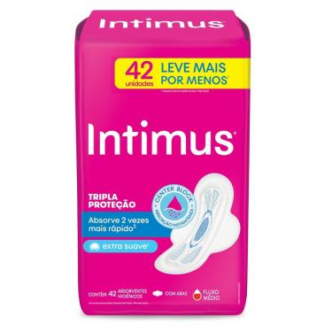 Imagem de Absorvente Externo Intimus Tripla Proteção Suave com Abas 42 unidades
