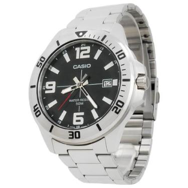 Imagem de Relógio Masculino Casio Prata Analógico Calendário Original Resistente