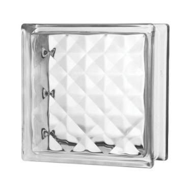 Imagem de Tijolo de Vidro 19 x 19 x 8 CM Lapidado Translúcido 06 Unidades Trades