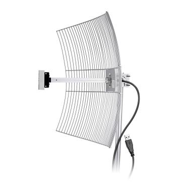Imagem de Antena Usb Parabolica De Grade Aquario Usb-2510 Com 2.4 Ghz E Ganho De 25 Dbi Cabo De 10 Metros