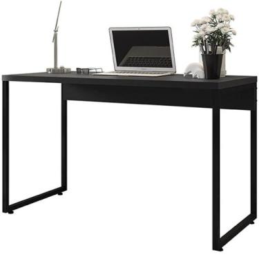 Imagem de Mesa Para Escritório e Home Office Industrial Soft Preto Fosco - Lyam 