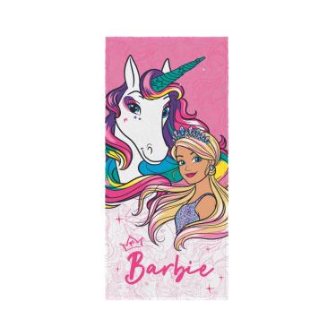 Imagem de Toalha Felpuda de Banho Estampada Barbie Reinos Magicos 60 c