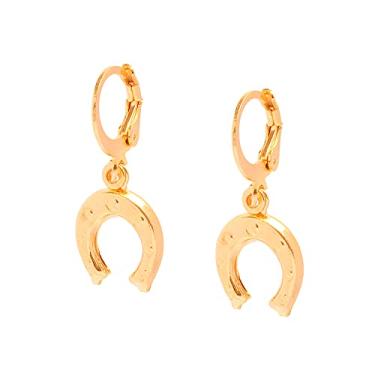 Imagem de Conjunto Colar E Brinco Com Pingente Cavalo Country Folheado