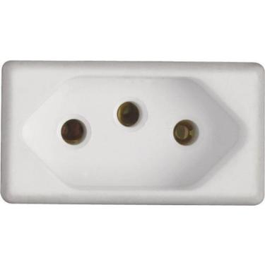 Imagem de Tomada 2P+T 10A 250V (H35) Branco Tramontina