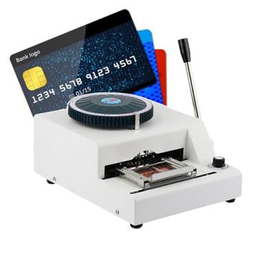 Imagem de CNAOHGHN MáQuina De Estampagem De Metal E AçO InoxidáVel, Equipamento De Etiquetagem De AlumíNio,Gravadora De CartãO De 72 Caracteres Para CartãO De Pvc