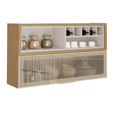 Imagem de Armário Aéreo de Cozinha Itatiaia 1 Porta e Nicho Off White New Porto