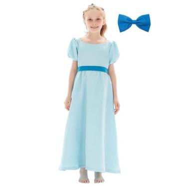 Imagem de Vestido de fantasia Sulesoke Kids Blue Cosplay Princess Halloween
