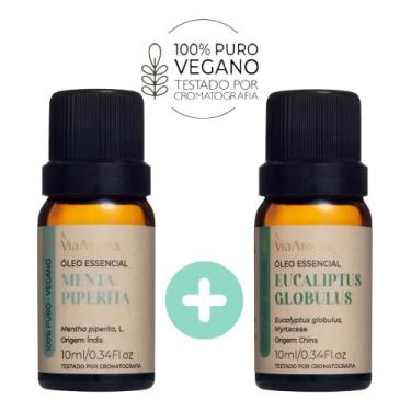 Imagem de Óleo Essencial Eucalipto Cheiro De Sauna + Menta E Eucalipto - Via Aro