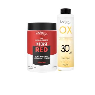 Imagem de Kit Pó Descolorante Intense Red + Água oxigenada 30 Volumes - Light Hair