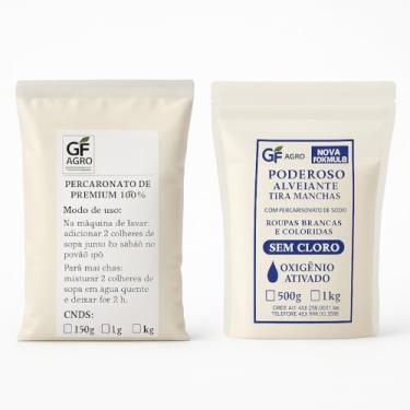 Imagem de Super Kit Percabonato de Sodio 100% puro + Alvejante Poderoso com Percabonato
