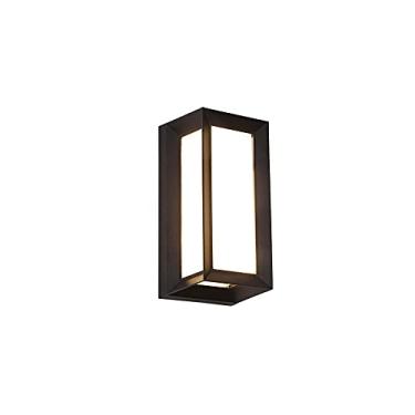 Imagem de Luminária de parede externa LED quadrada preta 3000K, 6000K luz quente e luz fria opcional Luminária de parede IP65 à prova d'água e umidade Luminária de parede para pátios, garagens, luz de