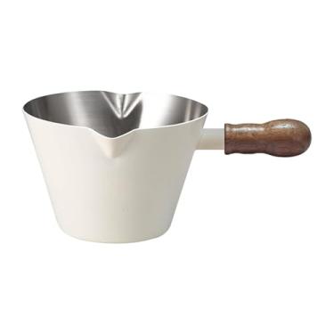 Imagem de WeiLaiKeQi Copo medidor de expresso, copo de extração de café com alça, ferramenta para arte em latte, copos para espumador e café para chocolate quente, Branco