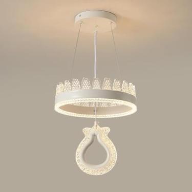 Imagem de Luminária pendente de acrílico LED moderna, lustre LED com altura ajustável, luminária pendente de acrílico para cozinha, ilha, sala de estar, quarto, cabeceira, sala de jantar, corredor, lu