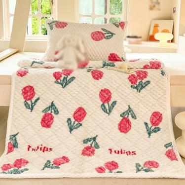 Imagem de Almofada de cama semi-dupla, almofada de cobertor escovado, solteiro, macio e macio, almofada futon fofa (cor 10, 150 x 200 cm)