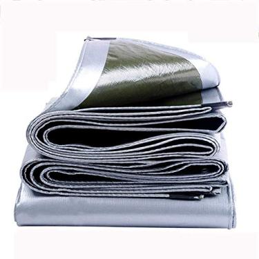 Imagem de MTYLX Lona grande resistente, lonas, proteção solar à prova de chuva de PVC prata antidesgaste e resistente a rasgos 200G/M², 2×2M, 2×2M