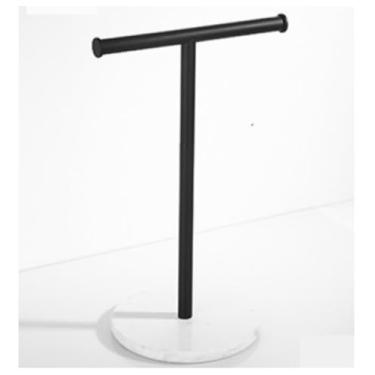 Imagem de Toalheiro autônomo em forma de T para bancada, suporte de toalha de mão, base de mármore, suporte de toalha, barra de toalha, suporte de toalha