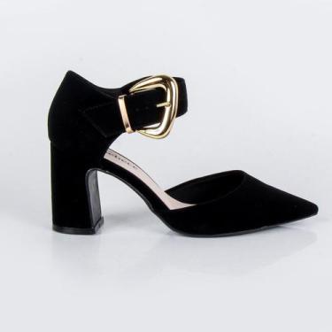 Imagem de Scarpin Salto Médio Bebecê T7011217 Vinho - BEBECE, Preto, Nobuck, 37