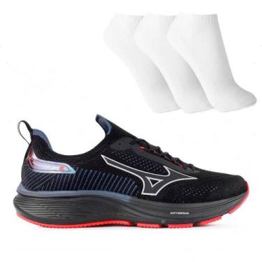 Imagem de Tênis Esportivo Mizuno Cool Ride 3 Masculino + 3 Pares de Meias, 43, P