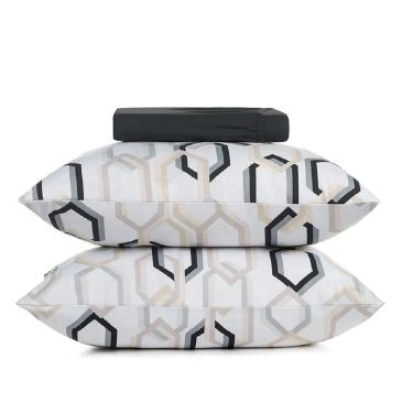 Imagem de Jogo Cama Casal 3 Pcs Fio Penteado Malha Lins Altenburg