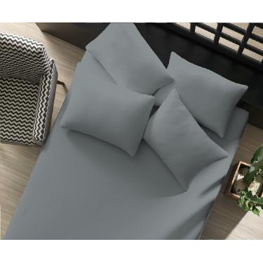 Imagem de Lencol Avulso Solteirão com Elastico Malha Cinza Bouton