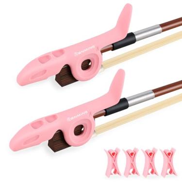 Imagem de RANMING Suporte de arco de violino rosa, 2 peças