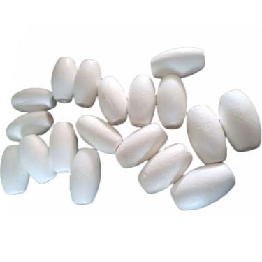 Imagem de Kit 100 Boia de Pesca para Rede Corvina Cortiça Flutuador Isopor (N°6)